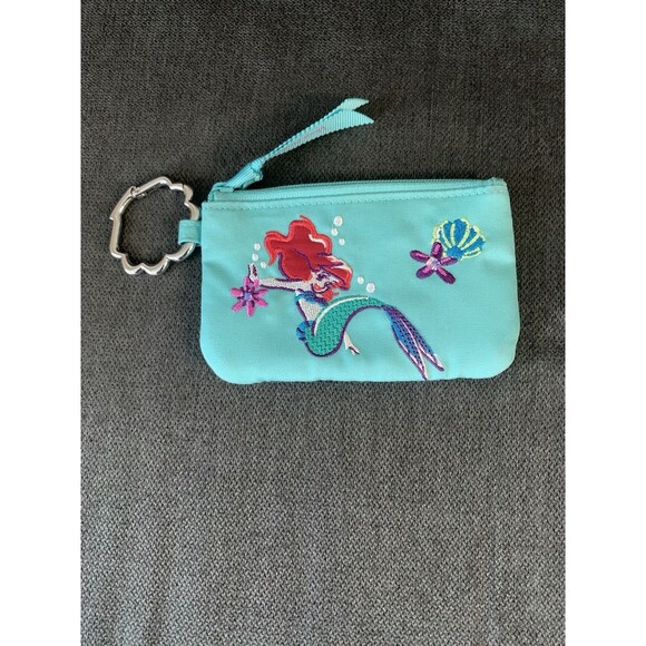 Vera Bradley Disney The Little Mermaid - Flounder - Floral - Card Wallet Coin - Picture 1 of 3